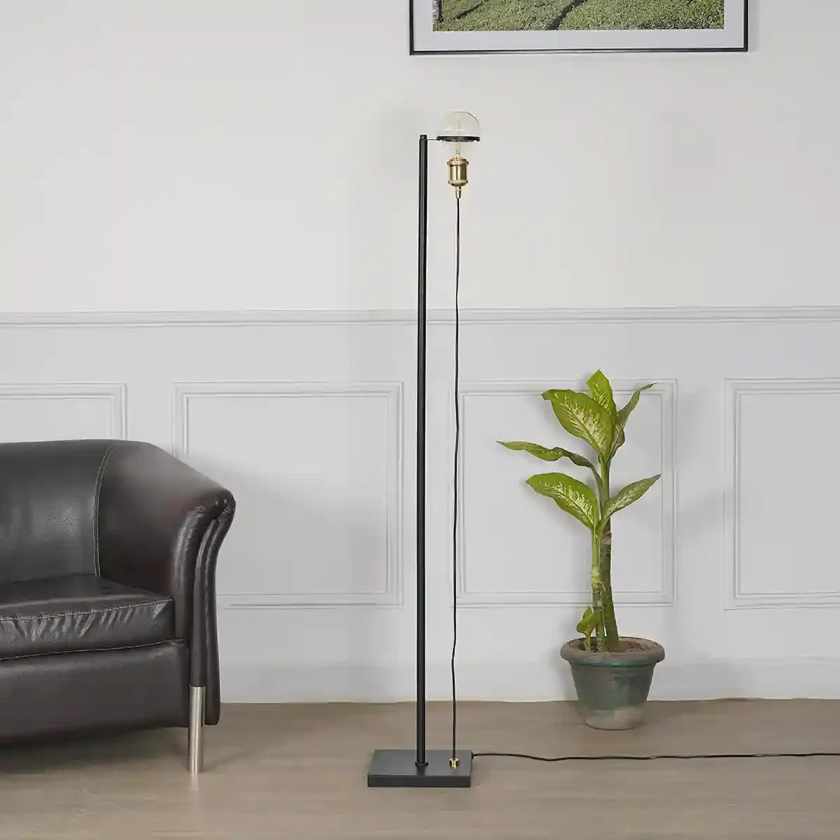 OTTELIEN Matte Black Floor Lamp