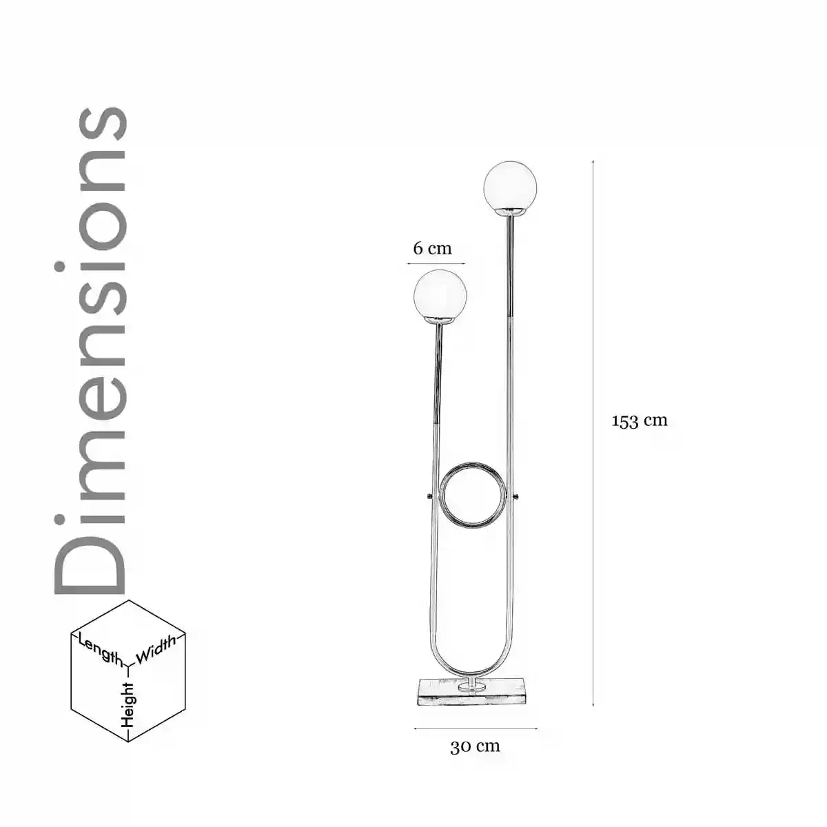 ALLEGRA 2 Light Floor Lamp in Antique Brass and Black Finish With Opal Glass Diffuser